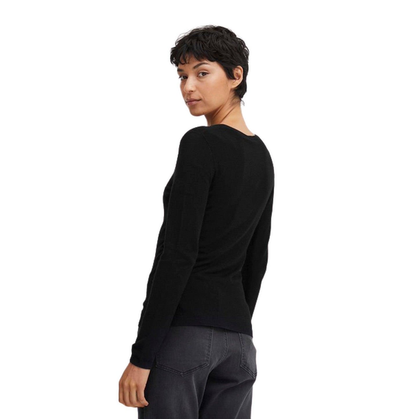 Cardigan Donna Ichi - Ihmafa Round Ca - Nero