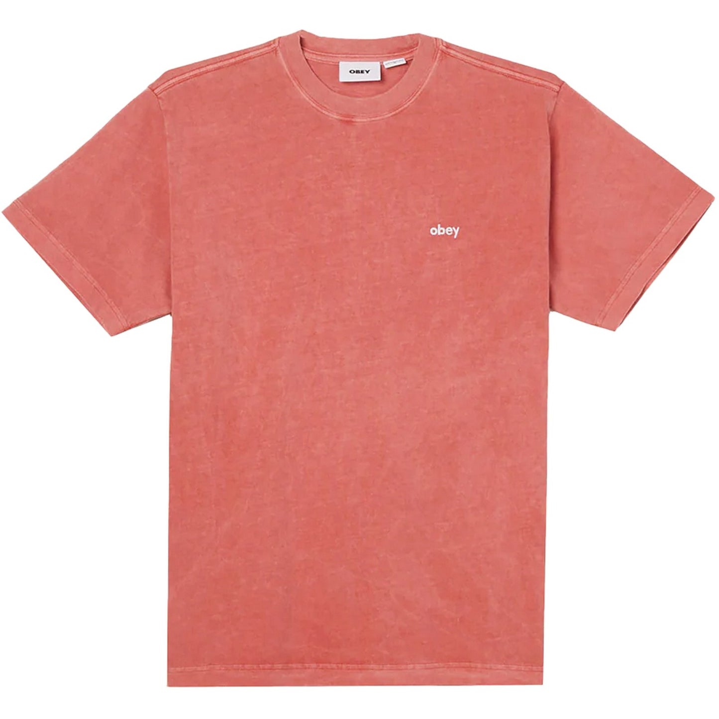 T-shirt Unisex Obey - Lowercase Pigment Tee Ss - Rosso