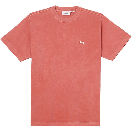 T-shirt Unisex Obey - Lowercase Pigment Tee Ss - Rosso