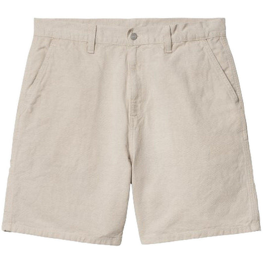 Carhartt Wip Bermudas para hombre - Walter Single Knee Short - Blanco