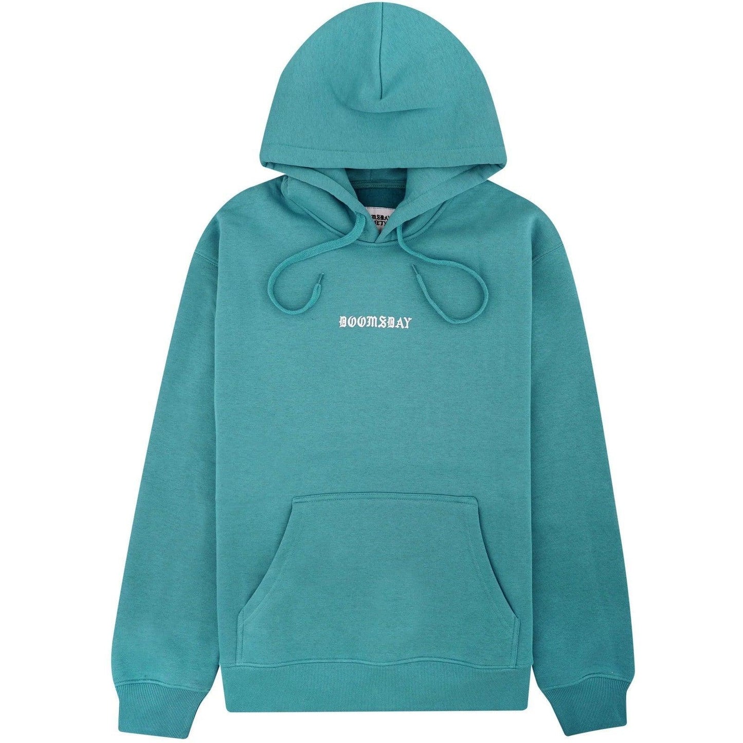 Męskie bluzy z kapturem Doomsday – No More Space – Jasnoniebieskie