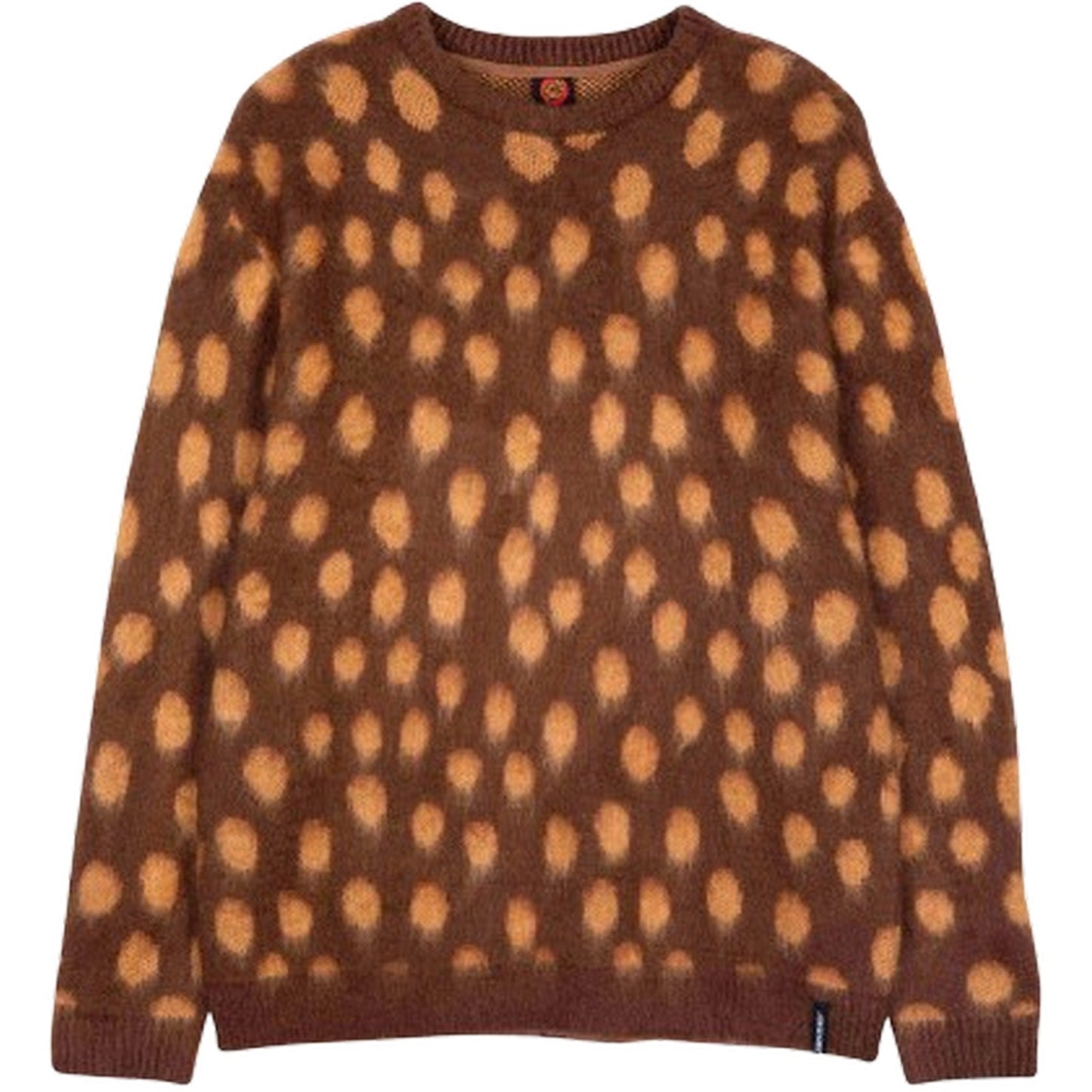 Chłopięce bluzy z kapturem Santa Cruz – Jaguar Knit Crew – Brązowe