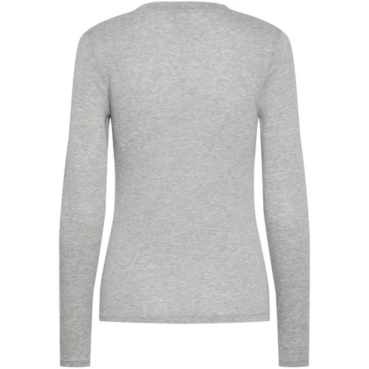 Camisetas de mujer Pieces - Pcmaria Ls Top Noos Bc - Gris