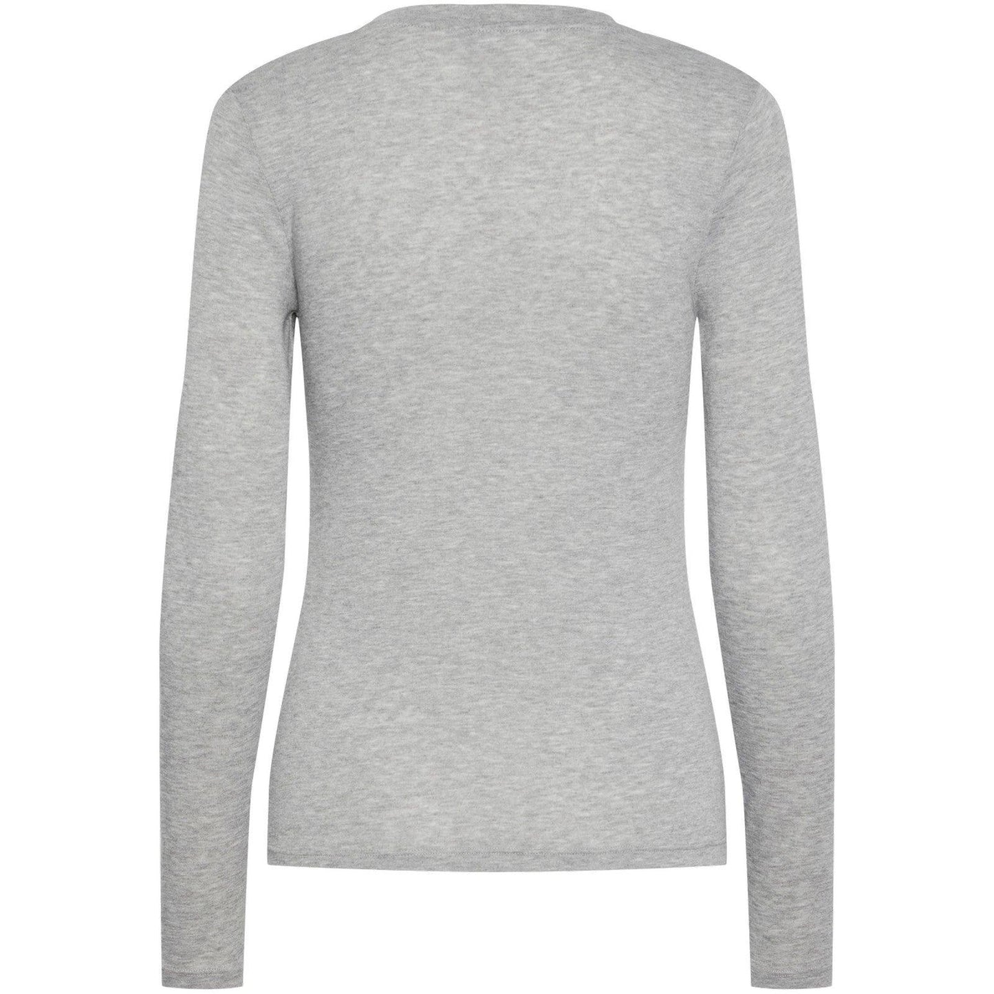 Pieces Damen T-Shirts - Pcmaria Ls Top Noos Bc - Grau