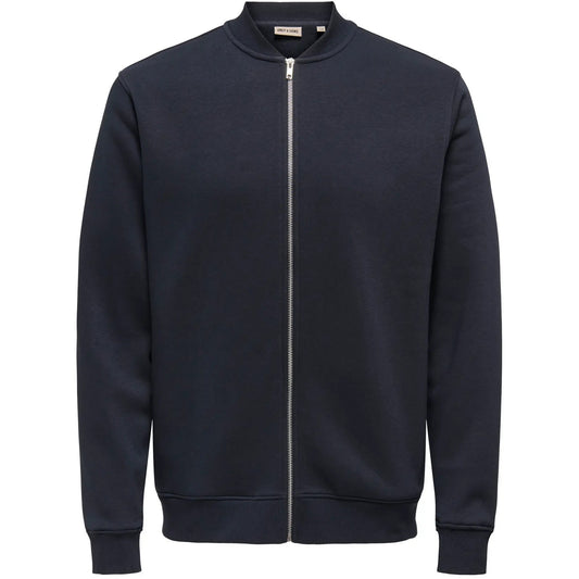 Camisas de manga larga para hombre Only & Sons - Onsceres Reg Zip Bomber Jck Noos - Negro