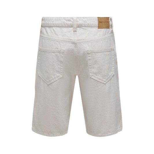 Only & Sons Herren-Shorts – Onsavi Ecru 6029 Denim-Shorts – Beige
