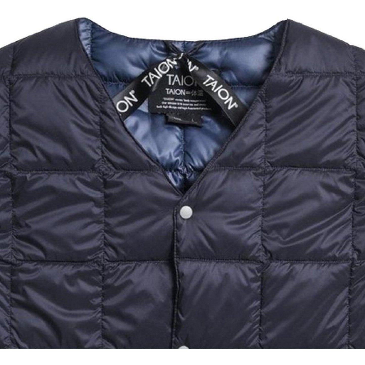 Taion Gilet unisexe – Gilet boutonné à col en V – Bleu