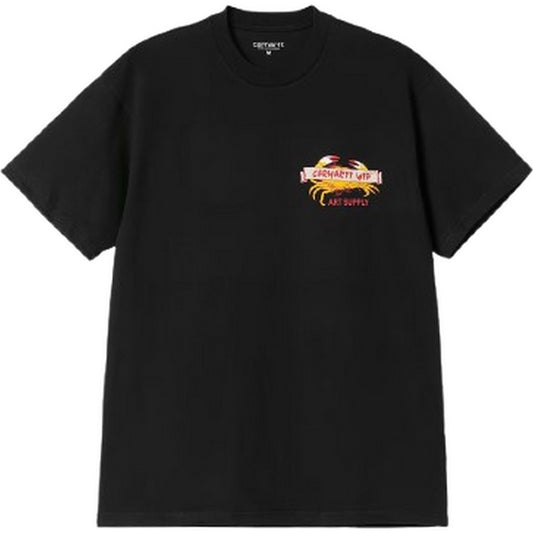 T-shirt Uomo Carhartt Wip - S/S Crab Paint T-Shirt - Nero
