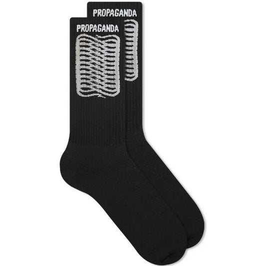 Propaganda Unisex Socken - Socken Rippen - Schwarz