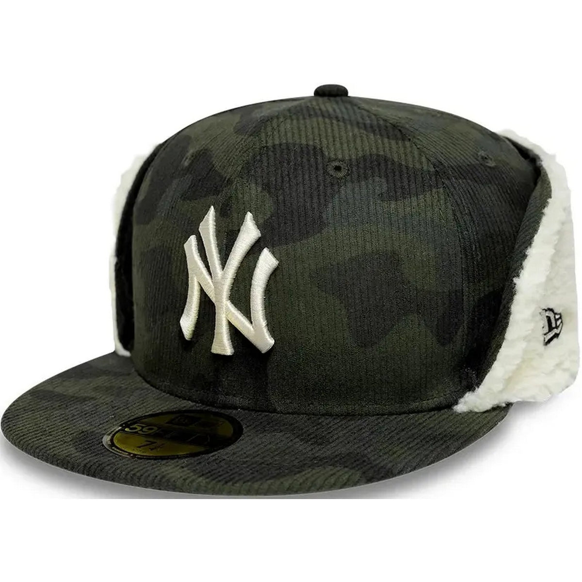 Cappellini da baseball Unisex New Era - Cord 59Fifty Down Flap - Verde