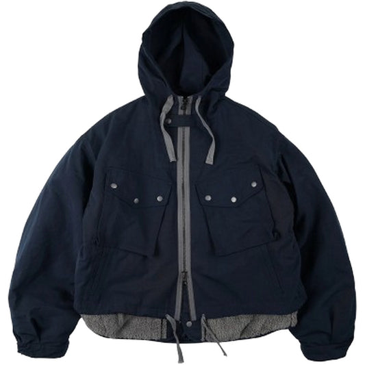 Frizmworks Vestes pour hommes - Parka à capuche smockée - Bleu