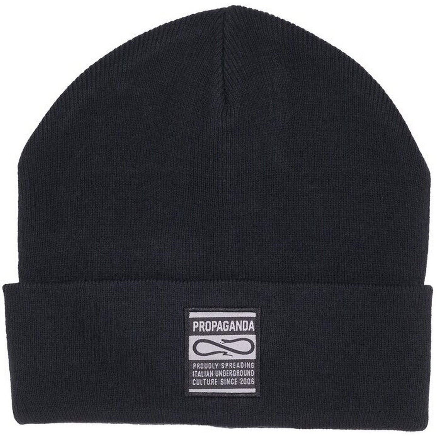 Berretti in maglia Unisex Propaganda - Beanie Label - Nero