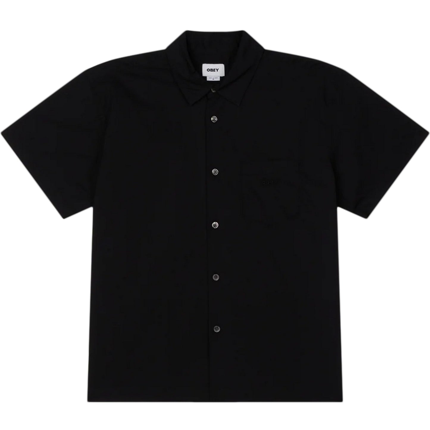 Camicie casual Uomo Obey - Wire Woven Ss - Nero