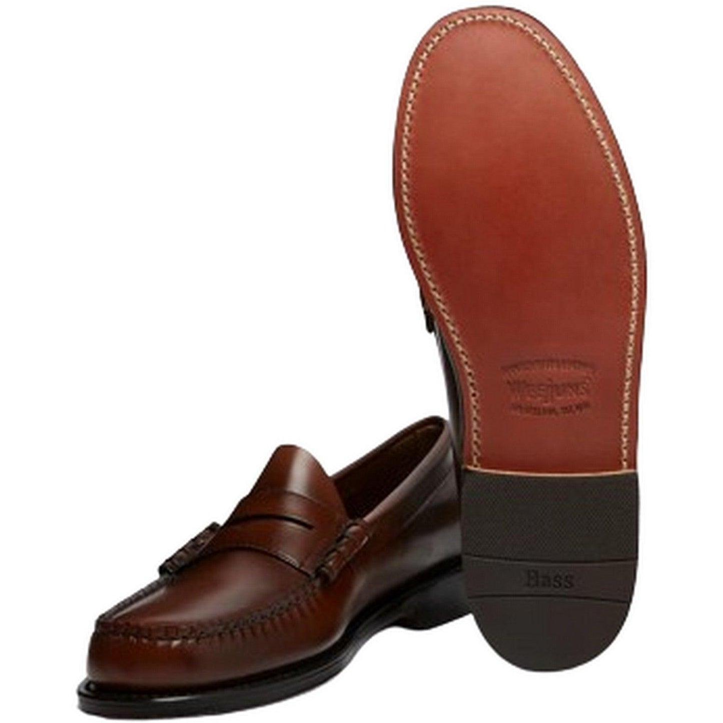 Mocassini Uomo G.H.Bass - Weejun Mens Heritage Larson Moc Pen - Marrone