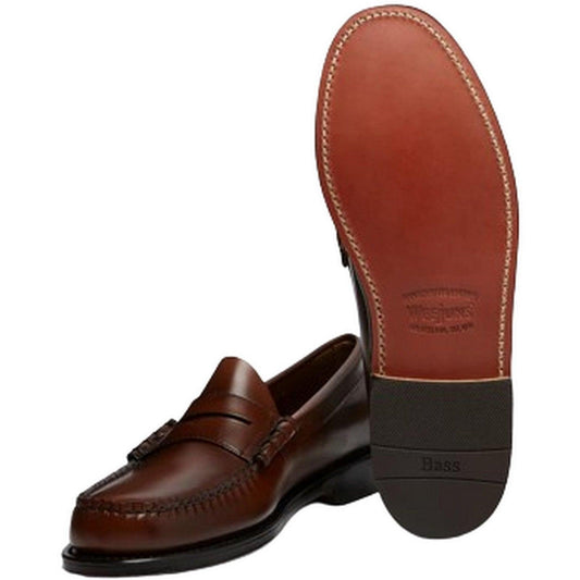 G.H.Bass Herren-Loafer – Weejun Mens Heritage Larson Moc Pen – Braun