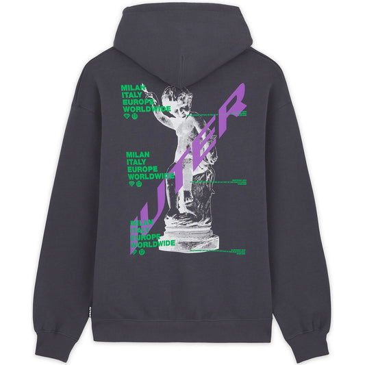 Bluzy męskie Iuter – Bluza z kapturem Cupido – Szara