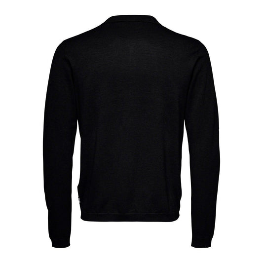 Maglie Uomo Only & Sons - Onswyler Life Reg 14 Ls Polo Knit - Nero