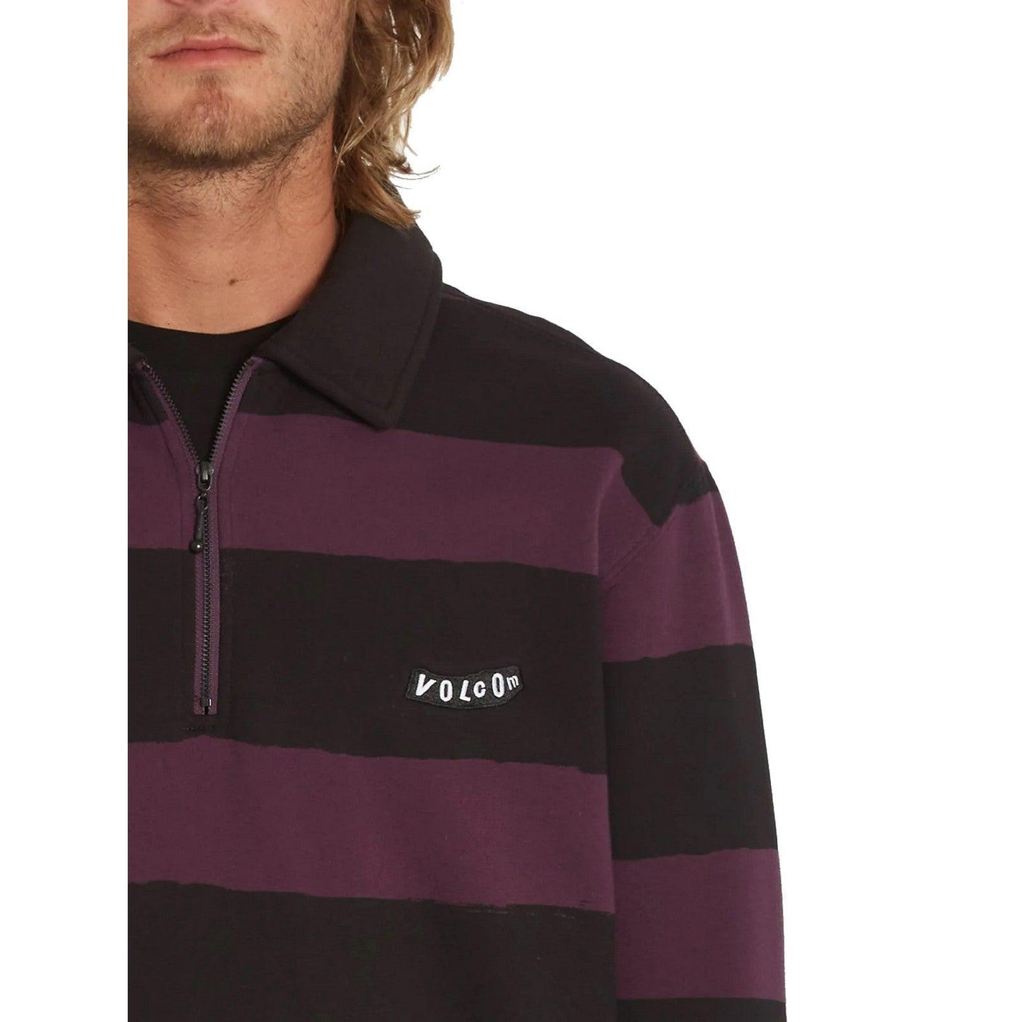 Felpe senza cappuccio Uomo Volcom - Nevermine Crew - Viola