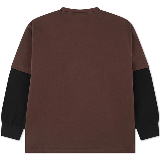 Koszulka chłopięca unisex Jordan - Jdb Mvp 23 2Fer Tee - brązowa