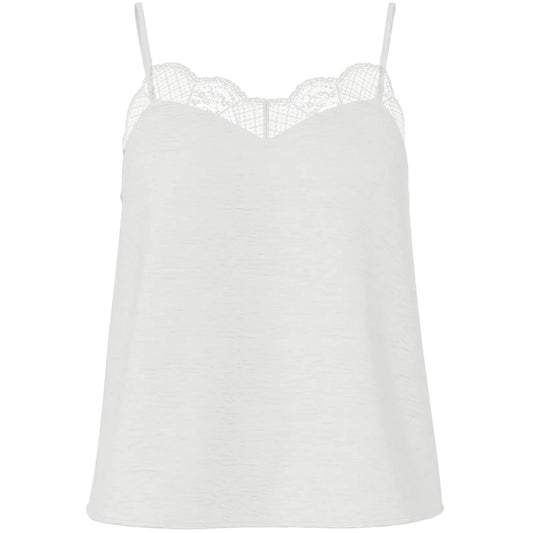 Canotte e top Donna Pieces - Pctiffany Strap Lace Top Noos Bc - Bianco