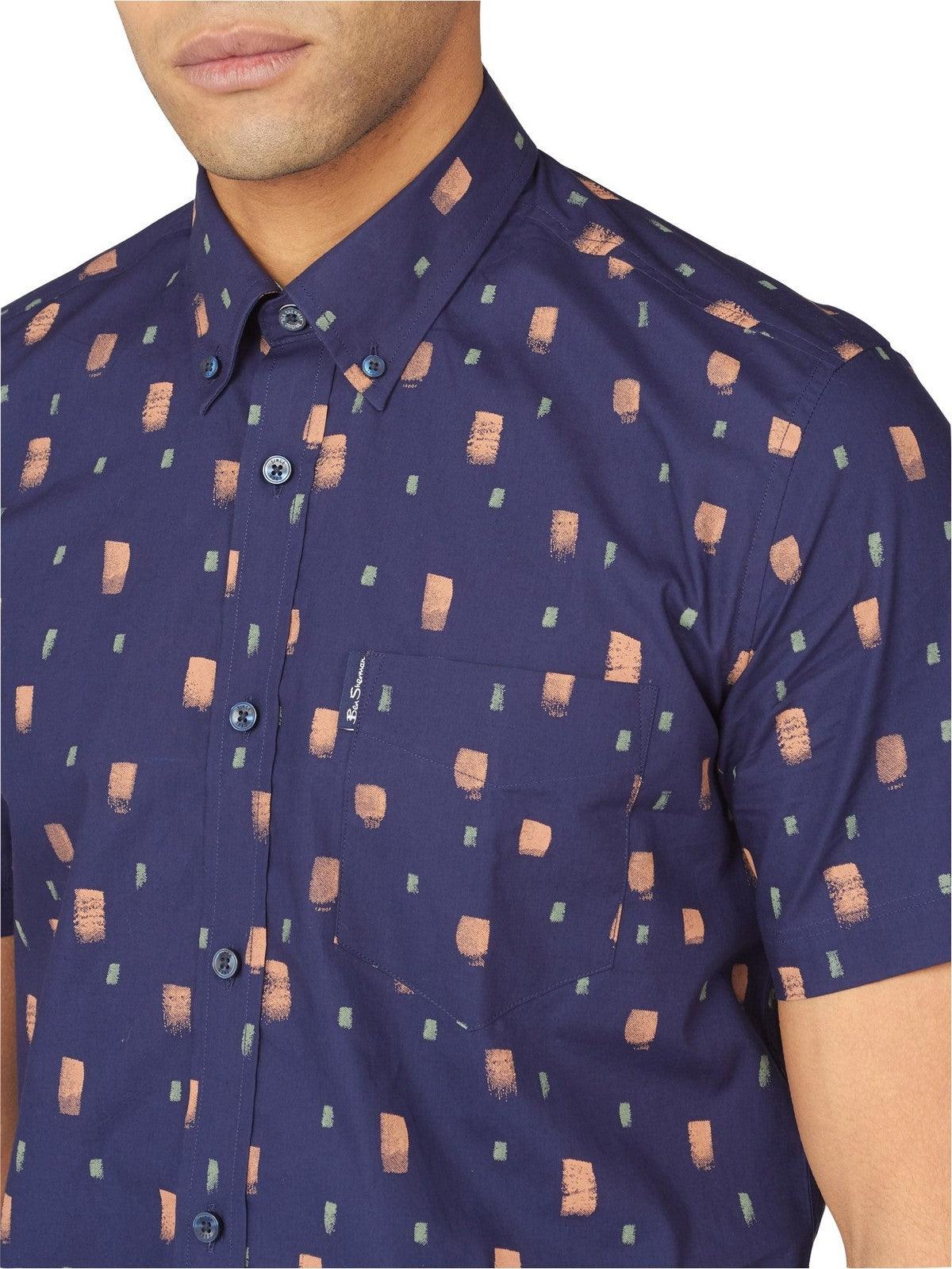 Camicie casual Uomo Ben Sherman - Dash Print Shirt - Blu