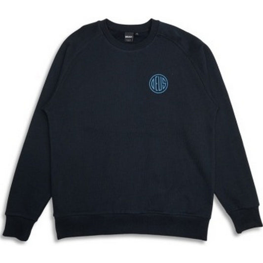 Sudaderas con capucha para hombre Deus Ex Machina - Pill Logo Crew - Negro