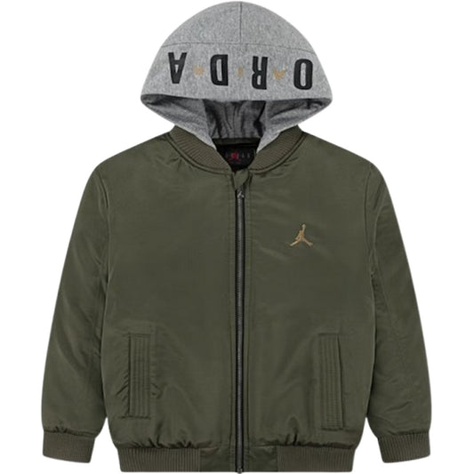 Vestes unisexe pour garçons Jordan - Bomber à capuche avec grand logo - Vert