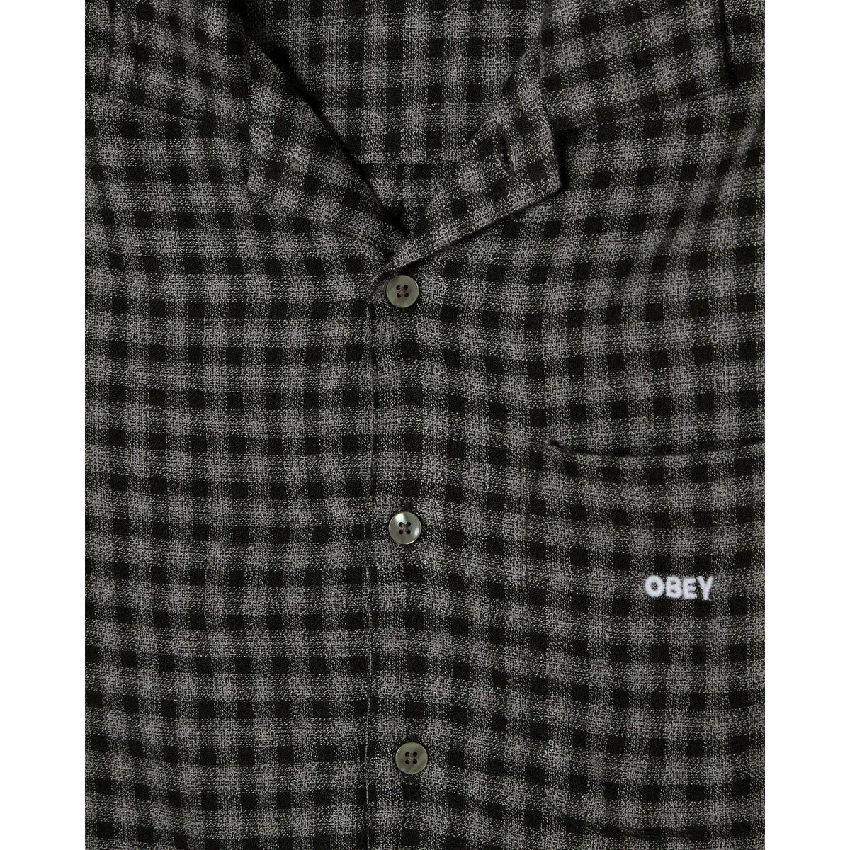 Maglie a manica lunga Uomo Obey - Flynn Woven Ls - Nero