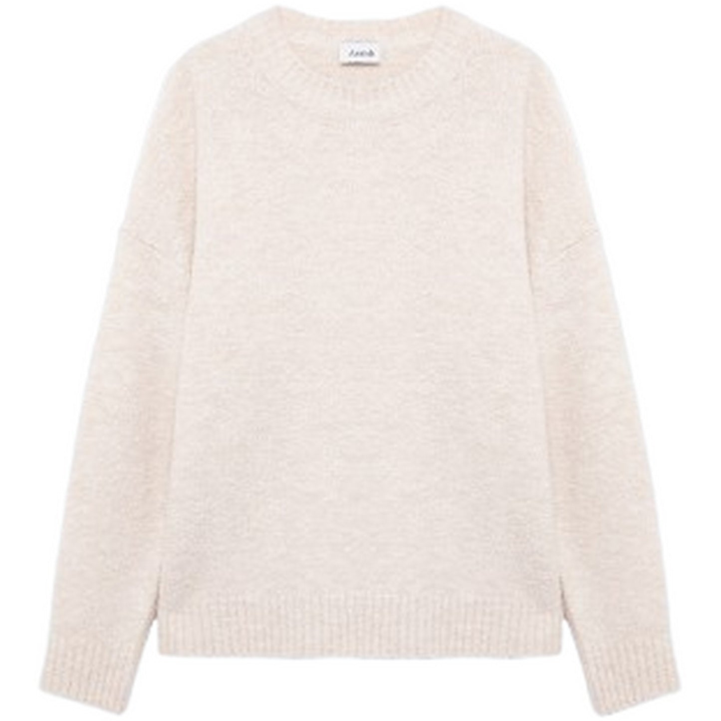 Amish Damen-Kapuzenpullover – Rundhalsausschnitt WOMAN AMISH Boucle – Weiß