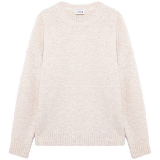 Amish Damen-Kapuzenpullover – Rundhalsausschnitt WOMAN AMISH Boucle – Weiß