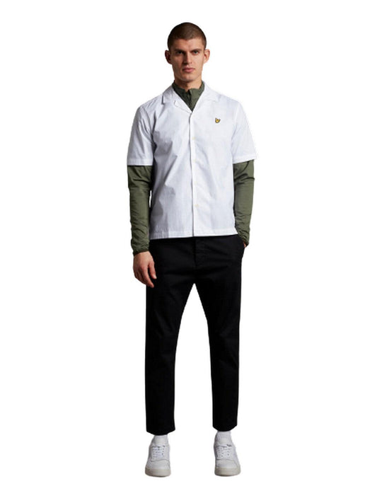 Męskie koszule codzienne Lyle & Scott – Koszula wypoczynkowa – Biała