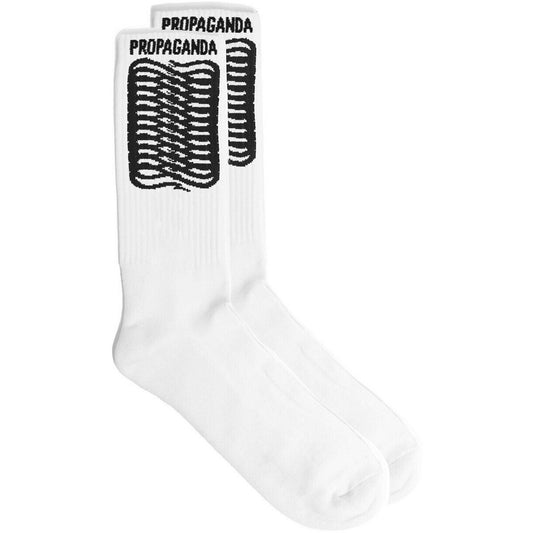 Propaganda Unisex Socken - Socken Rippen - Weiß