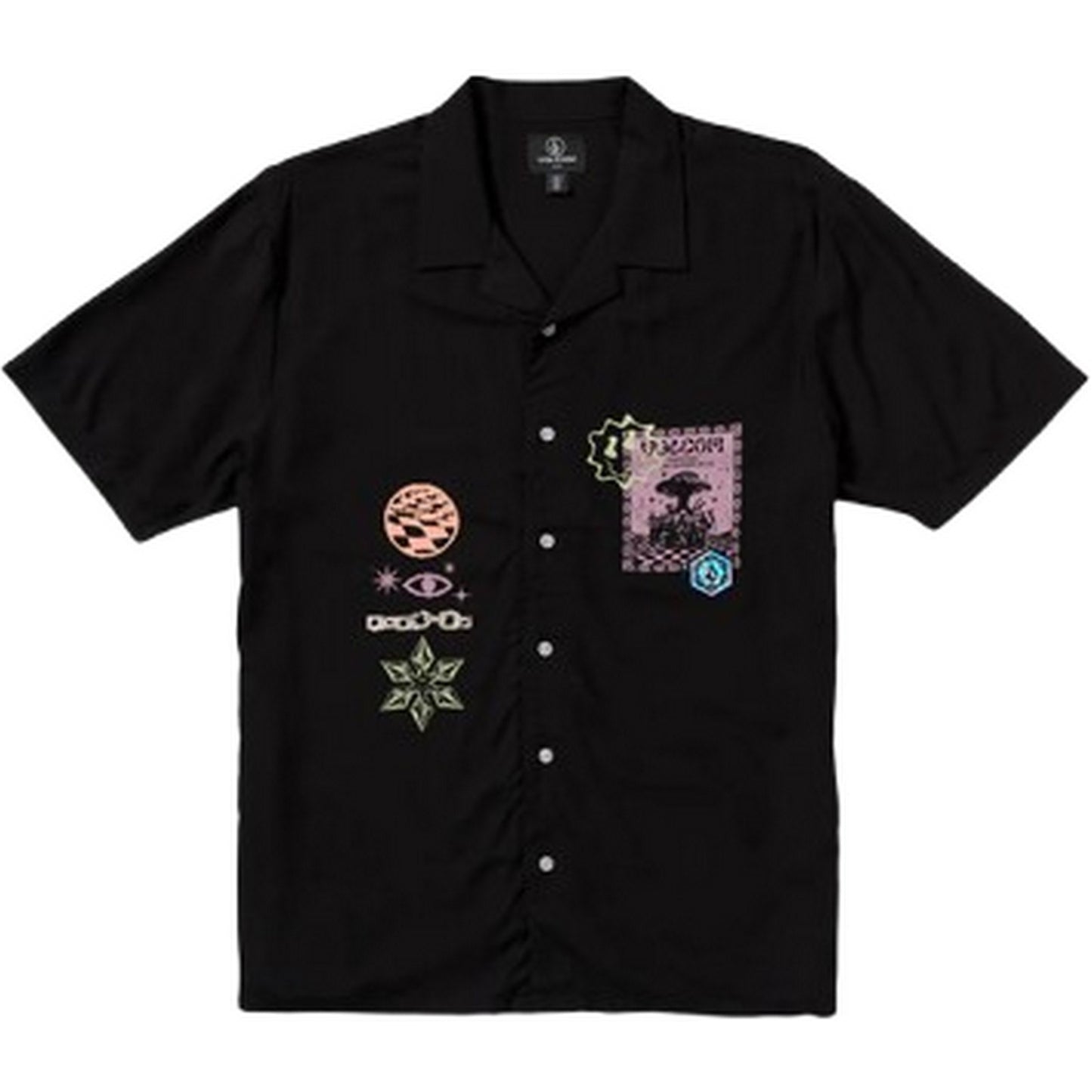 Camicie casual Uomo Volcom - Fa F Rygalski Woven Ss - Nero