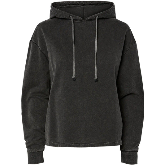 Sudaderas Con Capucha Mujer Pieces - Pcchilli Ls Washed Sweat Hoodie Noos Bc - Negro