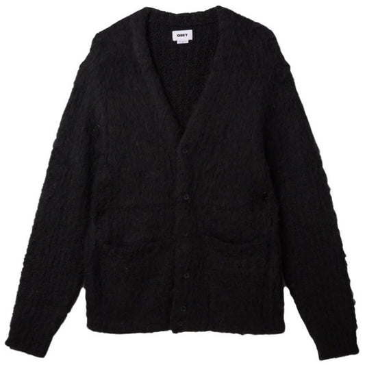 Obey Cárdigan para hombre - Cárdigan patrón - Negro