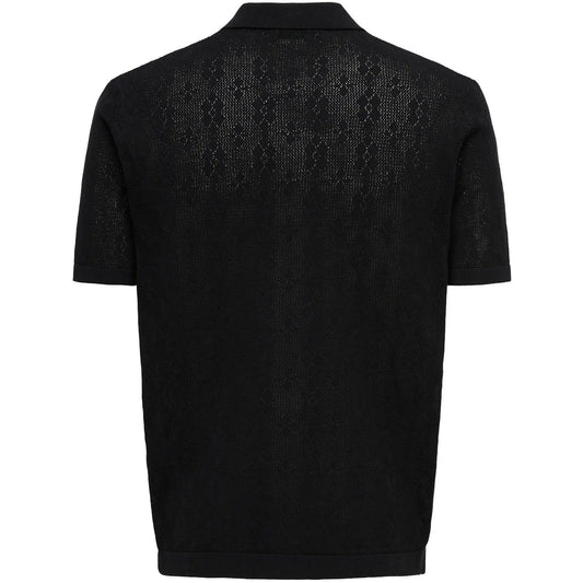 Cardigan Uomo Only & Sons - Onsken Life Reg 12 Ss Shirt Knit - Nero