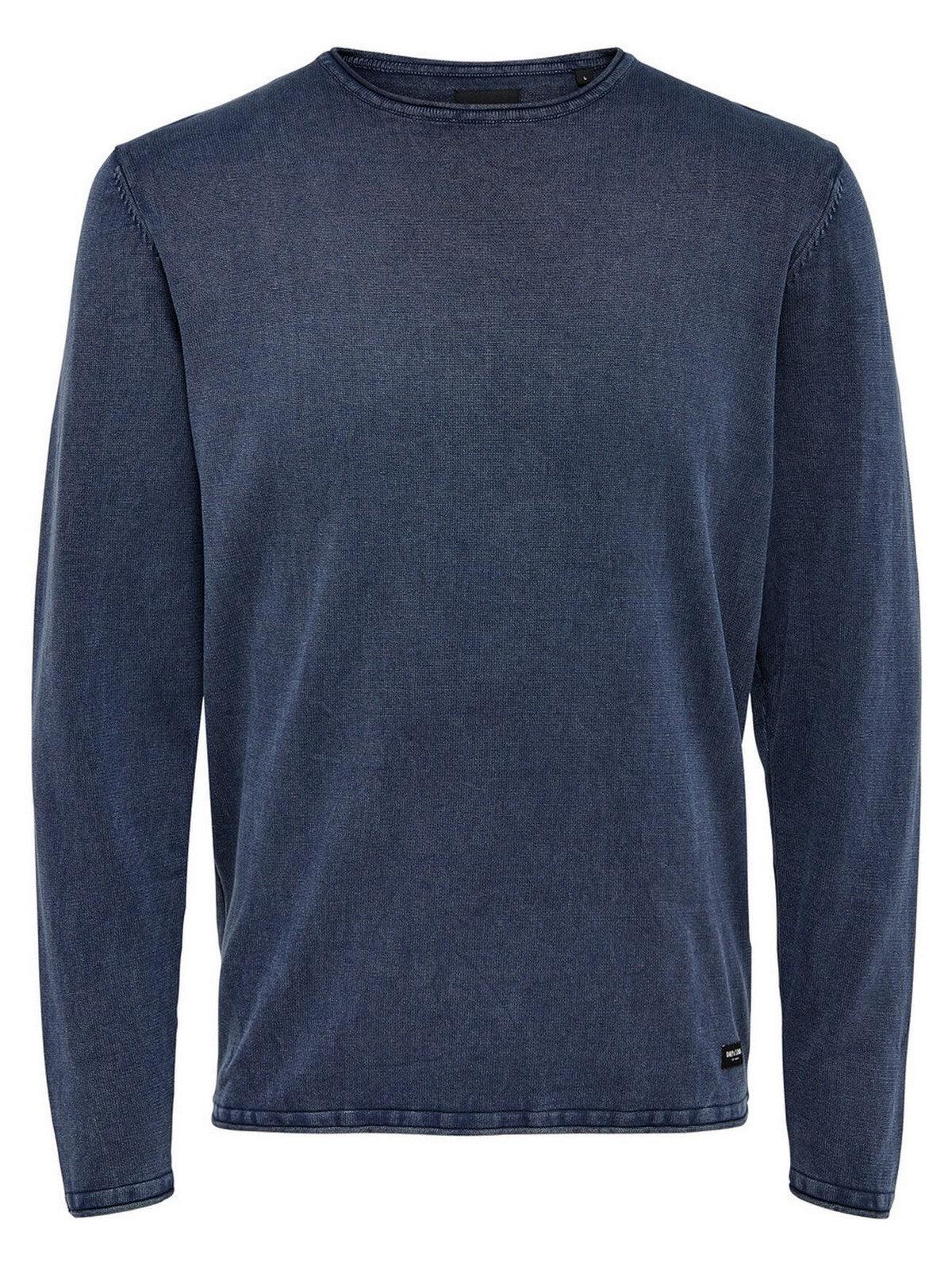 Maglioni Uomo Only & Sons - Onsgarson Life 12 Wash Crew Knit Noos - Blu