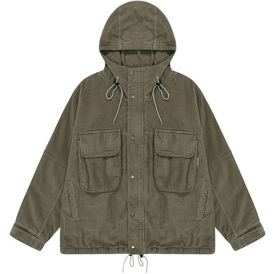 Vestes unisexe KAPPY DESIGN - Veste de montagne en velours côtelé - Beige