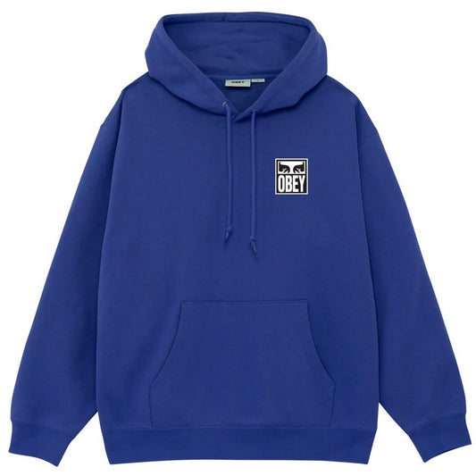 Obey Sudaderas con capucha para hombre - Obey Eyes Icon Hood Premium Fleece - Azul