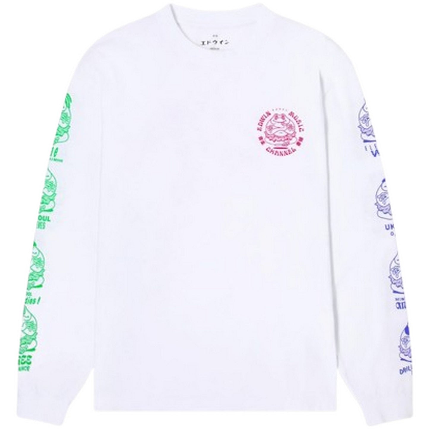 Maglie a manica lunga Uomo Edwin - Edwin Music Channel Ts Ls - Bianco