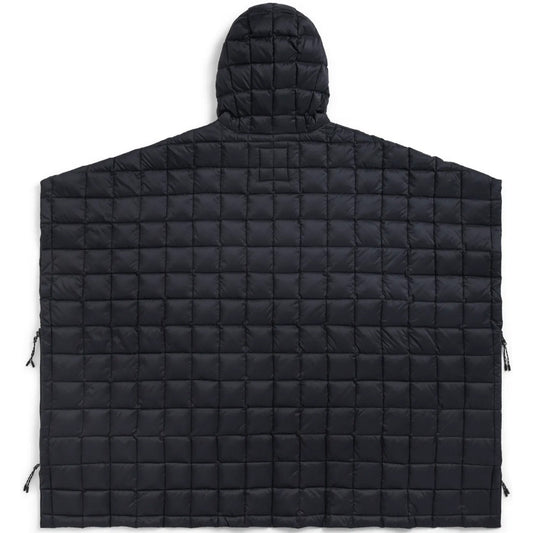 Taion Unisex Jackets - Mountain Open Front Down Poncho - Black