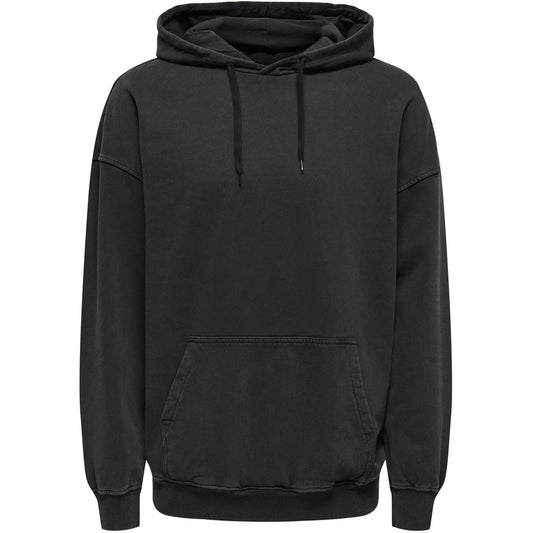 Sudaderas con capucha de hombre Only & Sons - Onscreative Rlx Washed Hoodie Noos - Negro