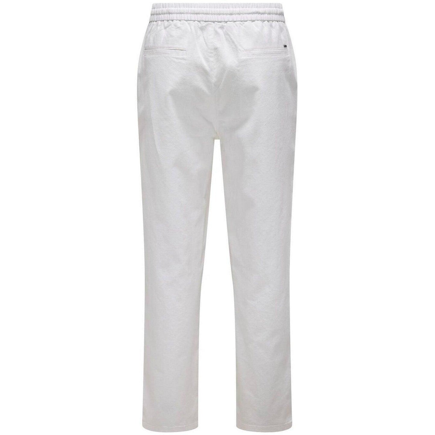 Pantaloni Uomo Only & Sons - Onssinus Loose 0007 Cot Lin Pant Noos - Bianco
