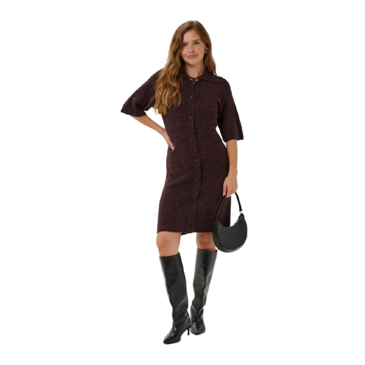 Vestiti casual Donna Kaffe - KAsigne Knit Dress - Viola