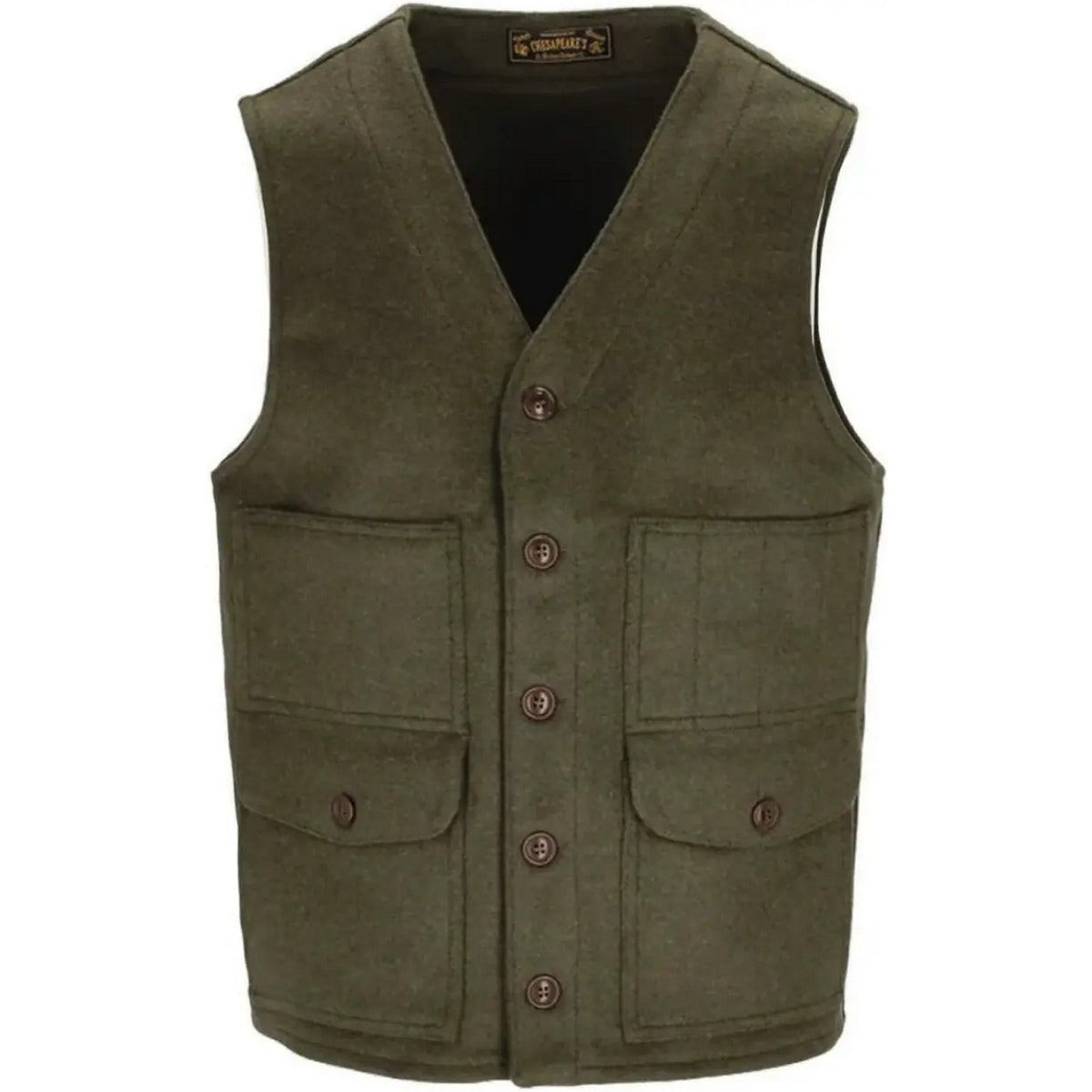 Gilet Uomo Chesapeake's - Outdoor Heavy Weight Wool vest Oregon - Verde