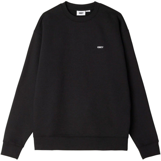 Obey Herren-Kapuzenpullover – Established Works Bold Crew Fleece – Schwarz