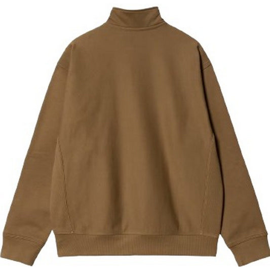 Carhartt Wip Sweats à capuche pour hommes - Sweat à demi-zip American Script - Marron