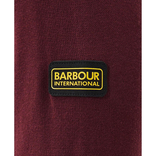 Barbour International Pulls pour hommes - Tricot ras du cou en coton - Bordeaux