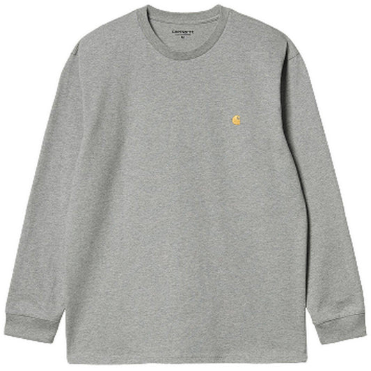 Carhartt Wip Chemises à manches longues pour hommes - L/S Chase T-Shirt - Gris