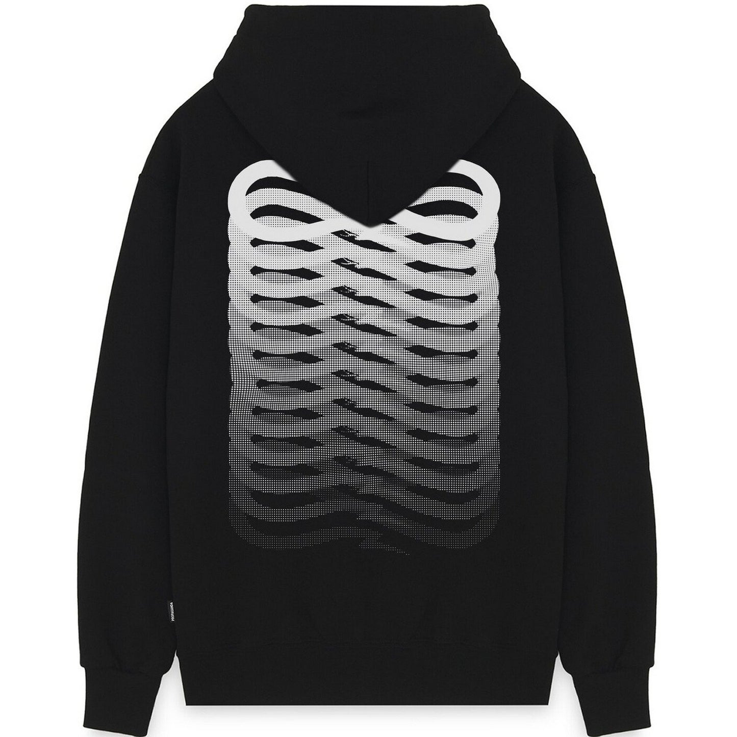 Propaganda Herren-Kapuzenpullover – Rippen-Sweatshirt – Schwarz